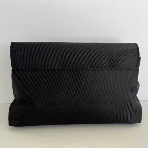 NWT GIORGIO ARMANI Black Fold Over Hangable Toiletry Travel‎ Bag w/ Dust Bag